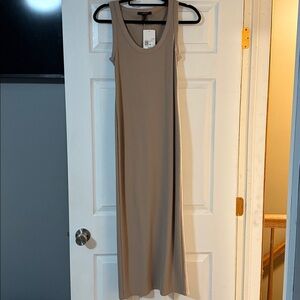 Forever 21 Ribbed Beige ankle length dress. Size medium